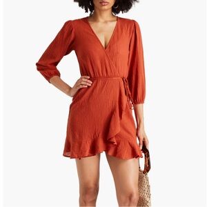 Honorine Alessandra cotton gauze mini wrap dress NWOT